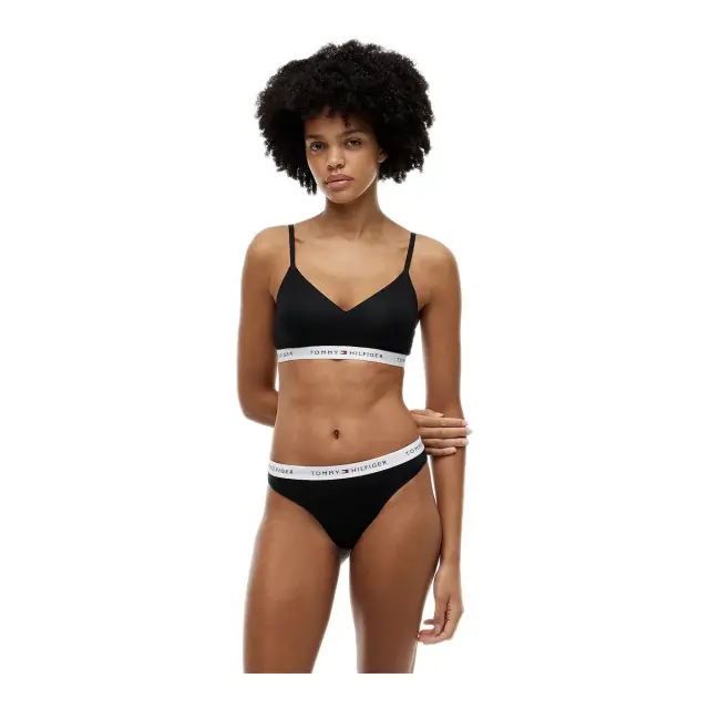 Tommy Hilfiger Γυναικείο Μπουστάκι Repeat Logo Underband Push-Up, Χρώμα Μαύρο 2