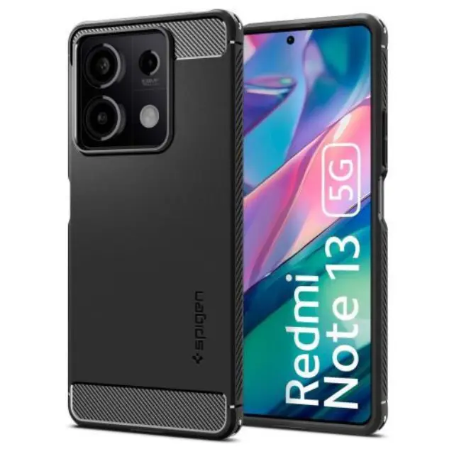 Θήκη Soft TPU Spigen Xiaomi Redmi Note 13 5G Rugged Armor Μαύρο N64539
