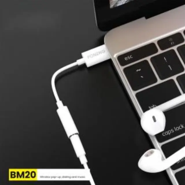 Αντάπτορας Foneng BM20 3.5mm Θηλυκό σε Lightning Αρσενικό 0.1m Λευκό N71206 2