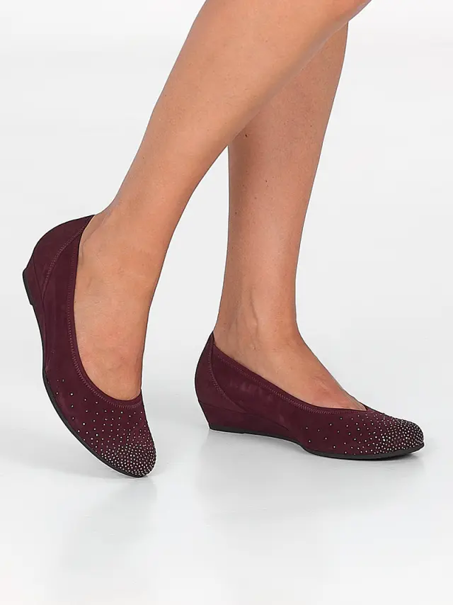 Gabor Μπαλαρίνες Γυναικείο δέρμα Nubuck Κόκκινο GAB/32694 48-NEW MERLOT - 36 2