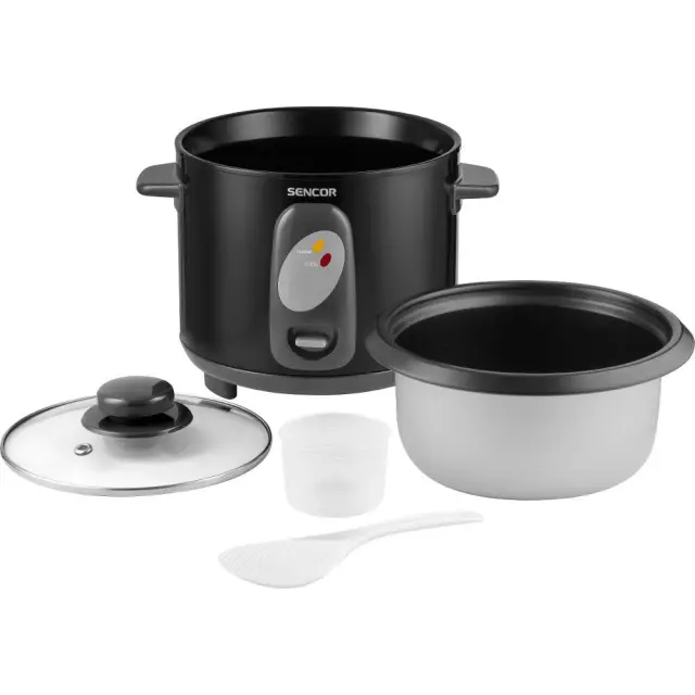 Ατμομάγειρας Ρυζιού Rice Cooker 1lt Stainless Steel Sencor SRM 1001BK Μαύρο 3