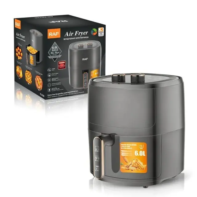 RAF Φριτέζα Αέρος με Αποσπώμενο Κάδο 1500W 6.0L R.5325 - Air Fryer 92008 3