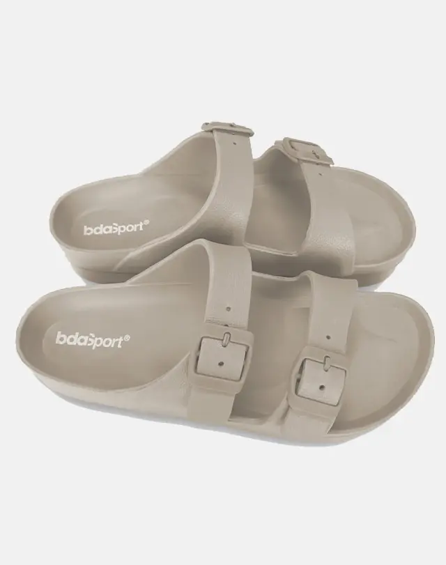 Body Action Women's Two Strap Slides Μπεζ 091402-05C (Body Action) 3