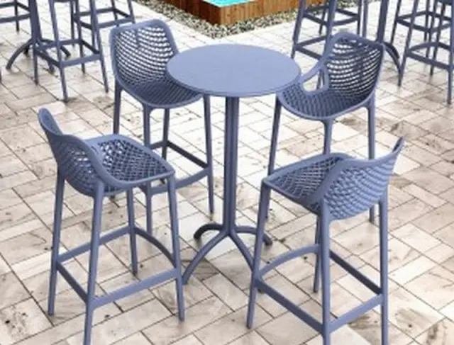 Τραπέζι Bar OCTOPUS Ανθρακί PP Φ60x108cm 2