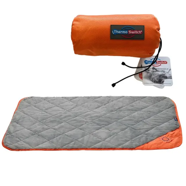 ThermoSwitch ΚΟΥΒΕΡΤΑ SAMOS ΠΟΡΤΟΚΑΛΙ-ΓΚΡΙ L/XL 140x100cm