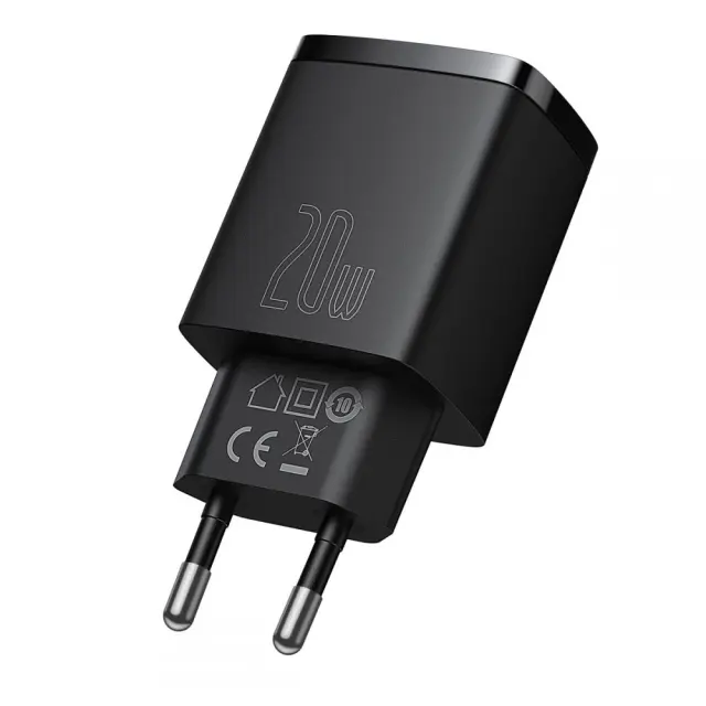 Baseus Φορτιστής Χωρίς Καλώδιο με Θύρα USB-A και Θύρα USB-C 20W Power Delivery / Quick Charge 3.0 Μαύρος (CCXJ-B01) (BASCCXJB01) 2