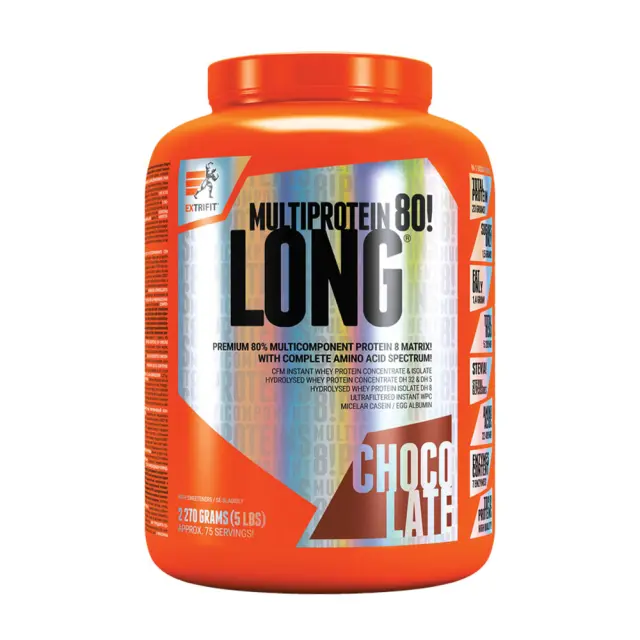 Extrifit Long 80 Multiprotein chocolate, 2270-g