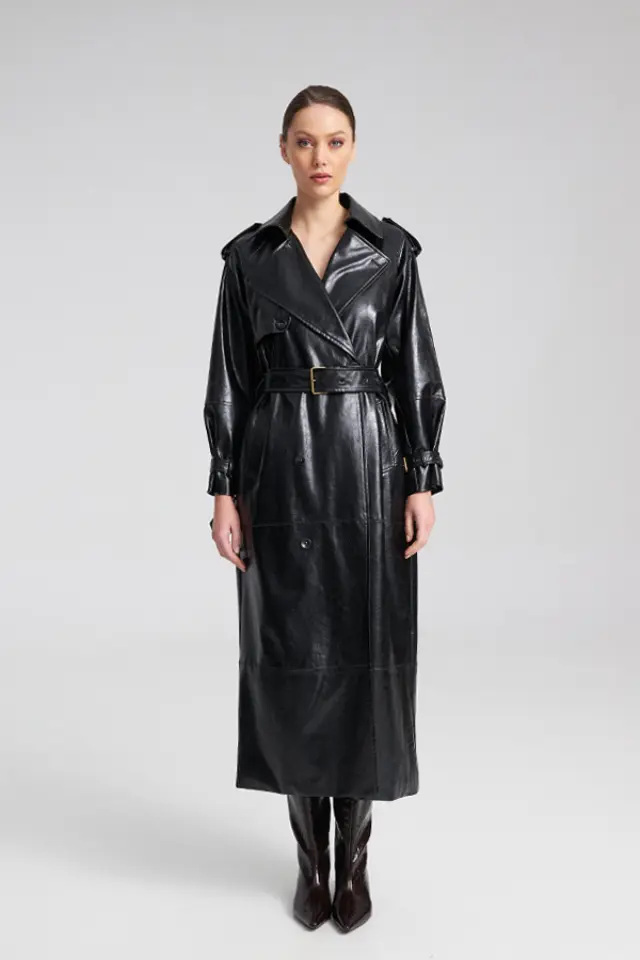 Παλτό από δερματίνη LINKIE TRENCH COAT - XS 3