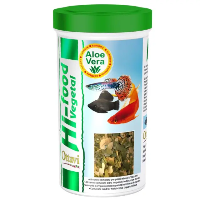 Ottavi Hi-Food Vegetal Τροφή για Φυτοφάγα Ψάρια σε Κόκκους 250ml/50gr