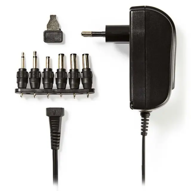 Universal τροφοδοτικό 18W switching με συμπαγή σχεδιασμό έξοδο 3-12V και ενδεικτική λυχνία LED.