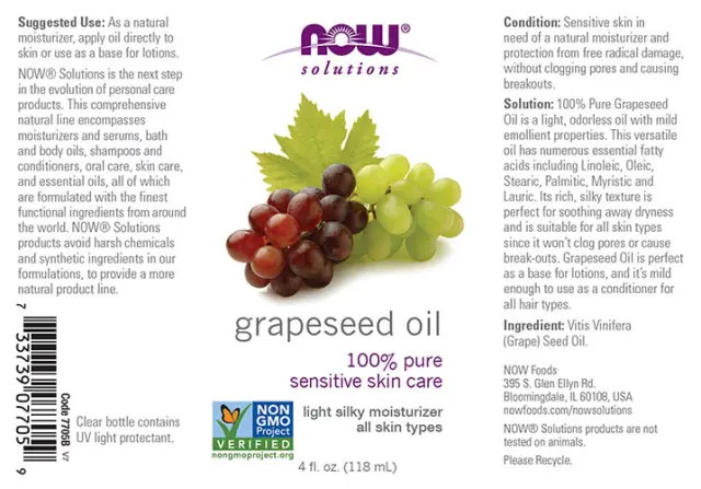 Now Foods Σταφυλέλαιο 118ml 2