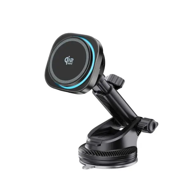 Tech-protect V20 Arcticboost Magnetic Magsafe Dashboard & Vent Car Mount Wireless Charger 25w Qi2.2 Black 2