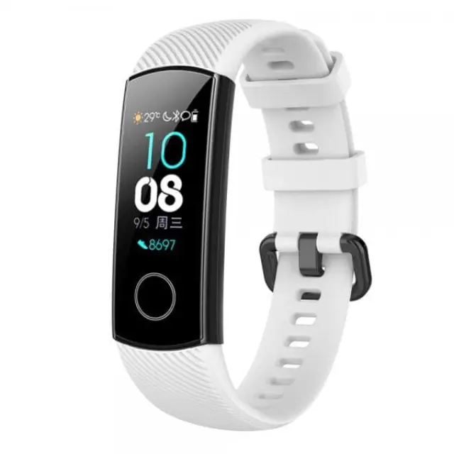 Λουράκι Σιλικόνης για Huawei Honor Band 4/ 5 (95.6mm +124.8mm) Λευκό OEM