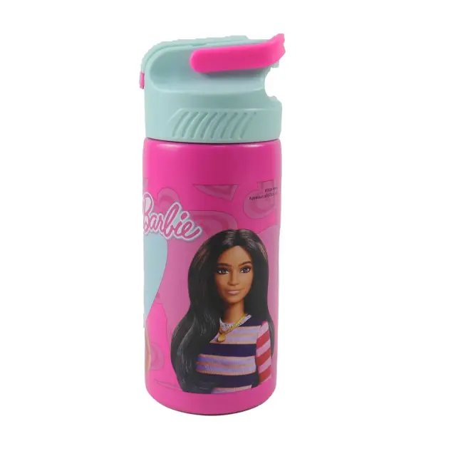 Παγούρι ανοξείδωτο με καλαμάκι Barbie 500ml 2