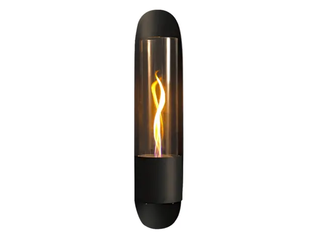Επιτοίχια Εστία Φωτιάς Cycloflame Wall Tenderflame με διάρκεια καύσης 3 - 4 ώρες, χωρητικότητα δεξαμενής 800ml και διαστάσεις 16.6x81x17.5cm - Black TF-600934