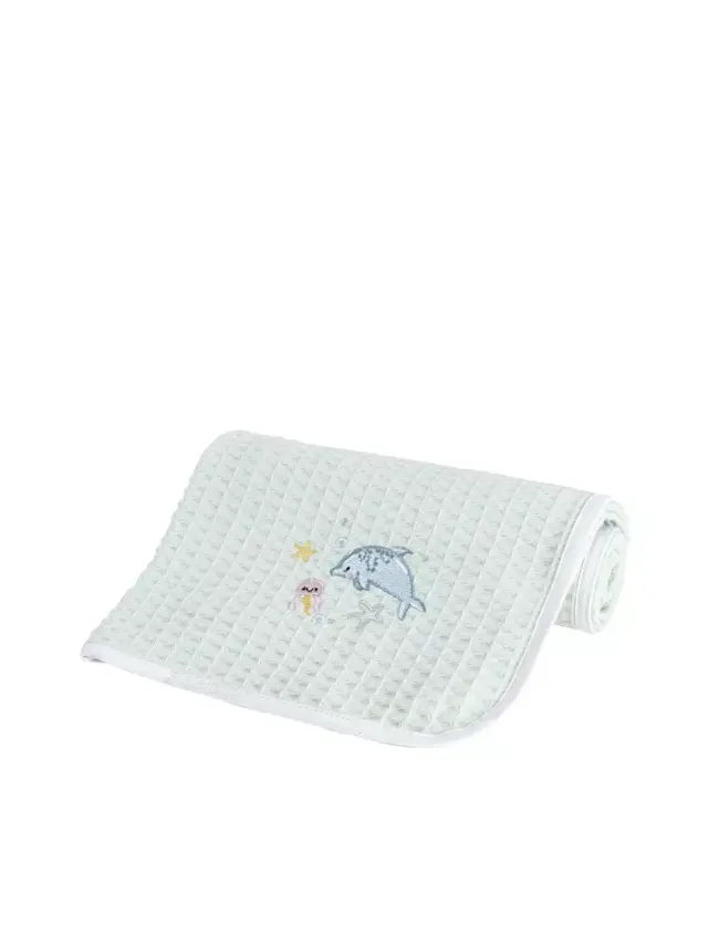 Κουβέρτα Λίκνου 80x110 275gsm Πικέ Nima Sea Love Veraman 100% βαμβακερό