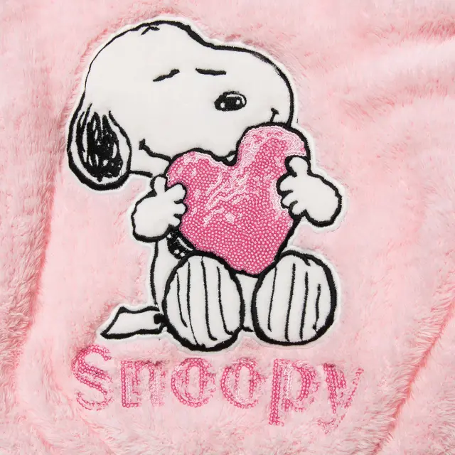 Μπλούζα Snoopy απο οικολογική γούνα και κέντημα 2