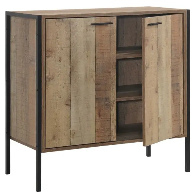 Ντουλάπι-Παπουτσοθήκη PALLET-W 2 Πόρτες Antique Ξύλο 80x40x80cm
