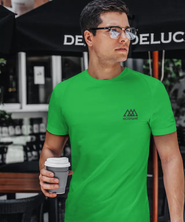 T-shirt Noshame® Πράσινο με τύπωμα - 152265 - M