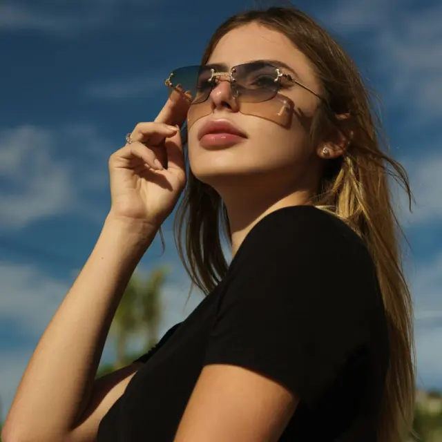 Ghetto Palette Sunglasses Gold Frame Unisex 3