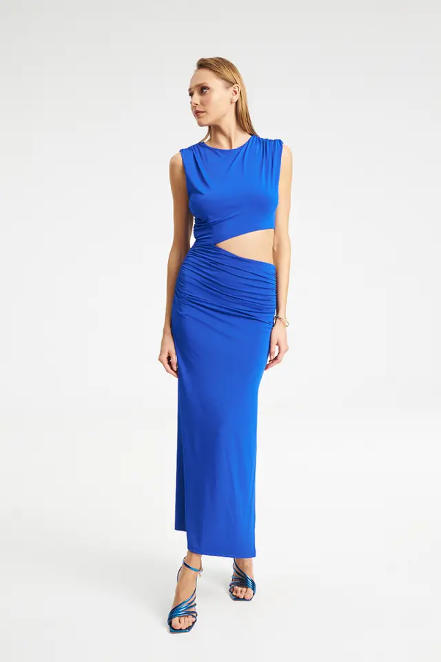 Maxi Φόρεμα με Cut-Out & Draped Σιλουέτα ADELINE DRESS - XS 2