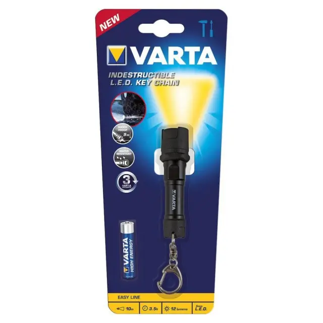 Varta Indestructible Key Chain φακός μπρελόκ LED αδιάβροχος 12lm