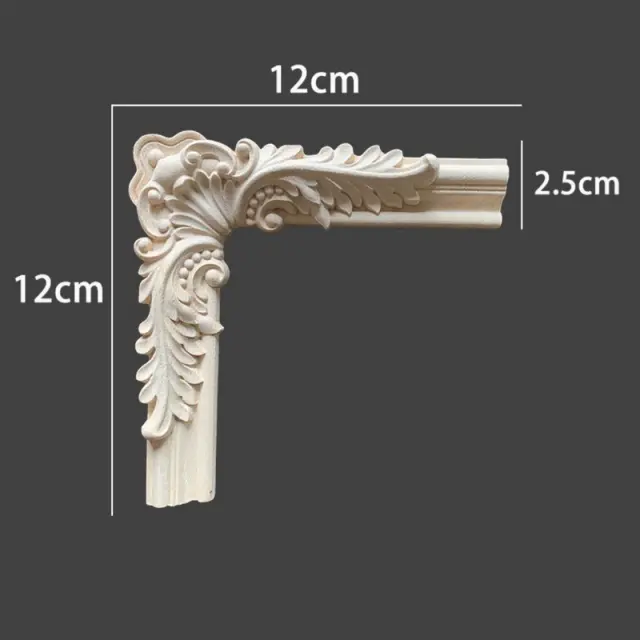 Ξυλόγλυπτο κορνίζας από ατόφιο ξύλο, 12x12cm, DHW-370