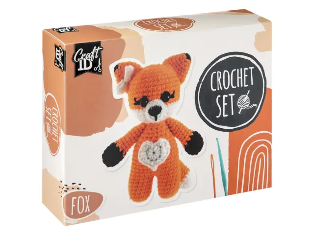 Craft ID - Crochet kit fox 13x85x17cm - K-CR1700-GE - Toys