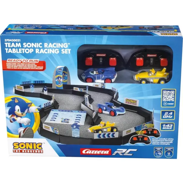 Carrera R/C Car: Team Sonic Racing™ Mini RC - 1:43 Tabletop Racing Set (370430021)