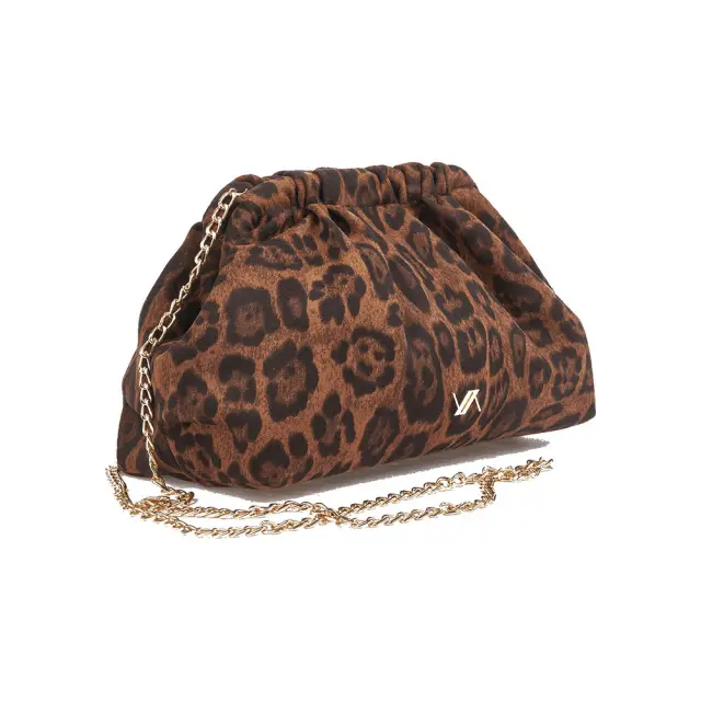 Verde Γυναικεία Τσάντα Αμπιγιέ 01-0002174 ANIMAL PRINT Καφέ 2