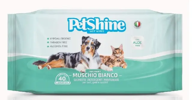 PetShine Μαντηλάκια Καθαρισμού White Musk 40ΤΜΧ