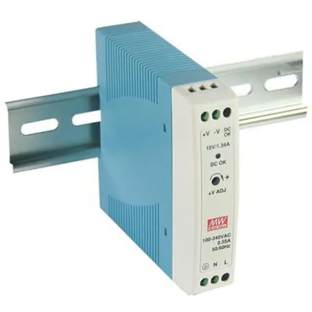 AC-DC Industrial DIN rail power supply; Output 24Vdc at 1A; plastic case 20W