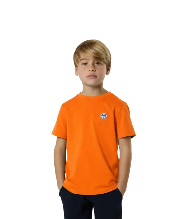 North Sails - Παιδικό Κοντομάνικο Μπλουζάκι T-Shirt Logo Patch 795226-000-0719 Πορτοκαλί 2