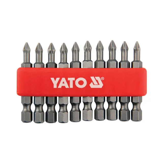 Yato YT-0477 Σετ 10 Μύτες Κατσαβιδιού Σταυρός Ph.1 x 50mm
