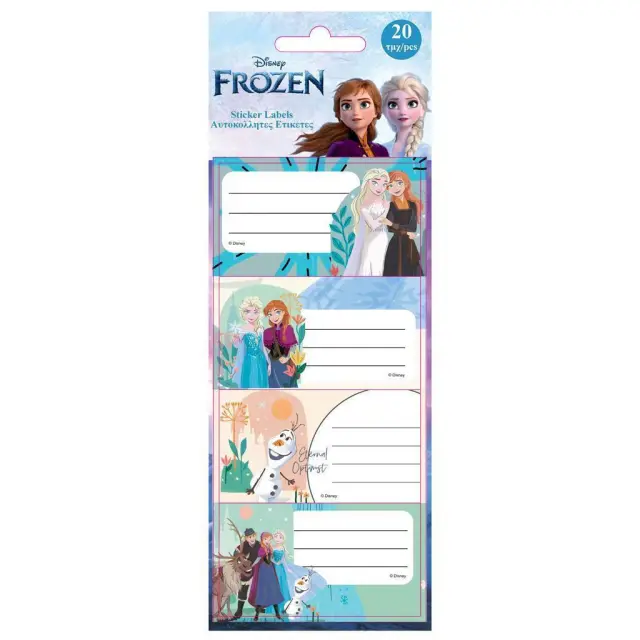 Disney Ετικέτες Frozen 2 Σετ=5 φύλλα 20 ετικέτες (50-3130)