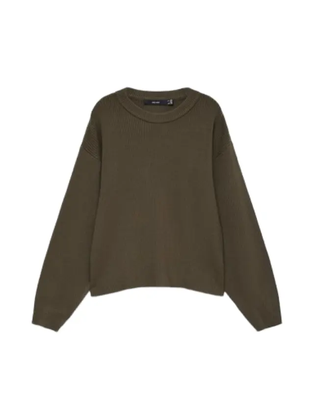 Vero Moda γυναικείο πλεκτό μονόχρωμο ριμπ πουλόβερ VMGOLD 10347043-3