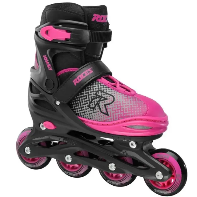 ROCES JOKEY X ΠΑΤΙΝΙΑ ROLLER ΑΥΞΟΜΕΙΟΥΜΕΝΑ IN-LINE BLACK/PINK (No 34-37)