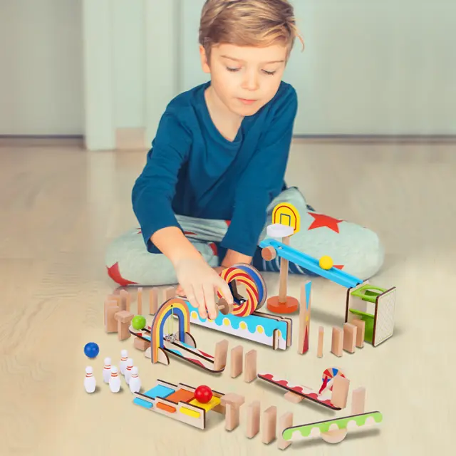 TookyToy Παιχνίδι Ντόμινο Πολλαπλών Δραστηριοτήτων: Domino Run 3
