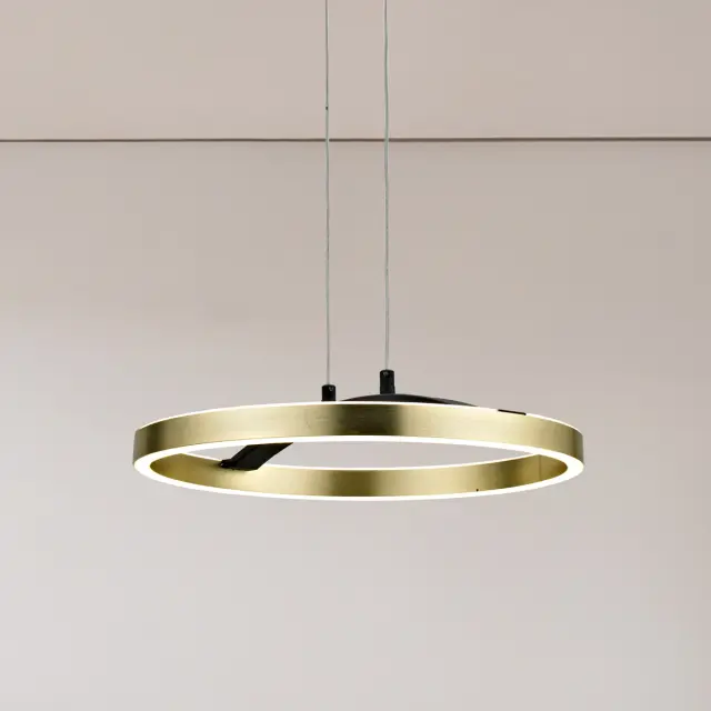 POWERTECH LED φωτιστικό οροφής HLL-0201, 29W, 4000K, Φ38x120cm, χρυσό/μαύρο 2