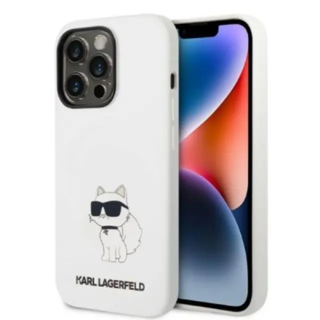 Karl Lagerfeld Choupette Back Cover Σιλικόνης Λευκό (iPhone 14 Pro Max)