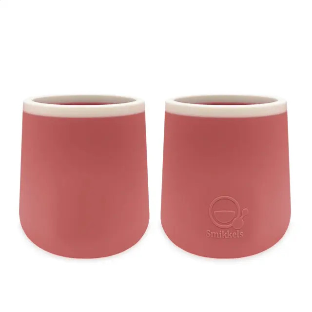 Ποτηράκια Σιλικόνης Σετ 2 Τεμ. - 175 ml Ροζ - Smikkels Baby Oliver
