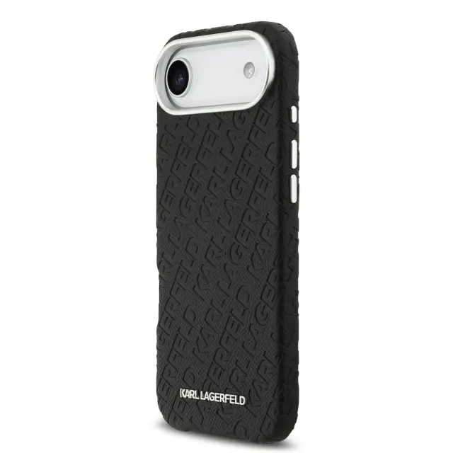 Karl Lagerfeld Grained PU Repeated Logo MagSafe Case for iPhone Air Black 2