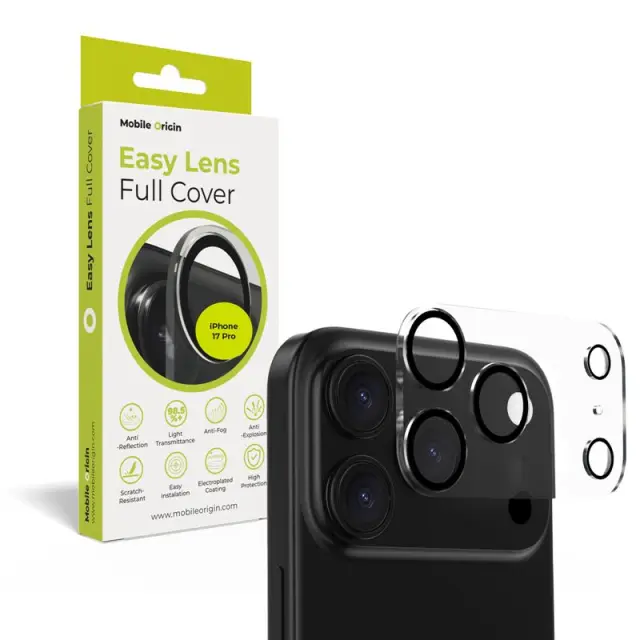 Mobile Origin Easy Lens full cover, clear - iPhone 17 Pro / 17 Pro Max