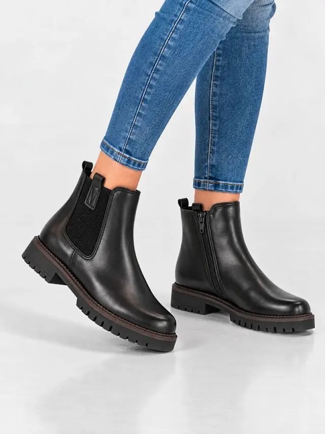 Gabor Μποτάκια Γυναικείο δέρμα Μαύρο GAB/802401 001-BLACK 2