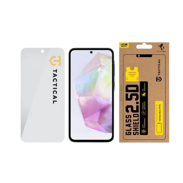 Tactical Glass Shield 2.5D for Samsung Galaxy A35 5G Clear 3