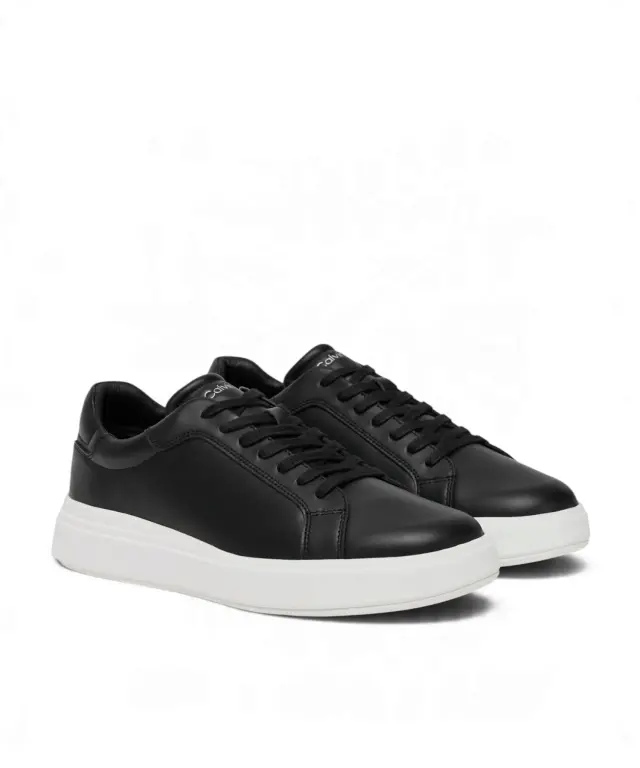 Calvin Klein - Ανδρικά Sneakers Low Top Lace Up Lth HM0HM01016-BEH Μαύρο 2