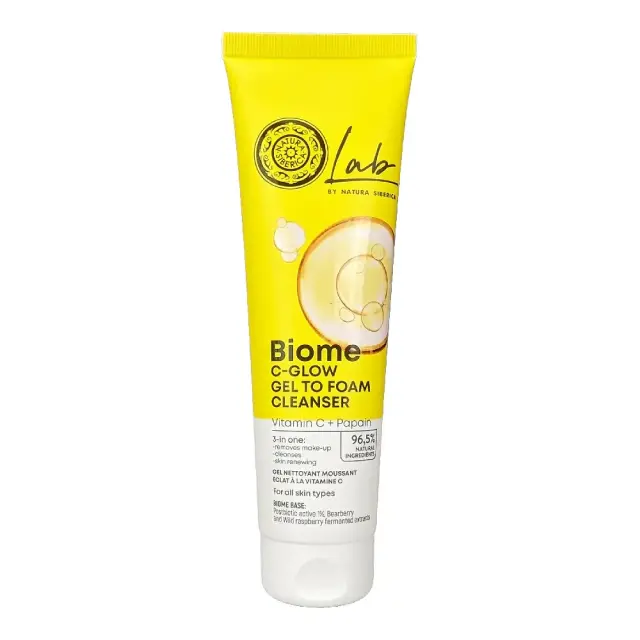 Natura Siberica Lab Biome C-Glow Gel To Foam Cleanser Αφρώδες Τζελ Καθαρισμού, 140ml