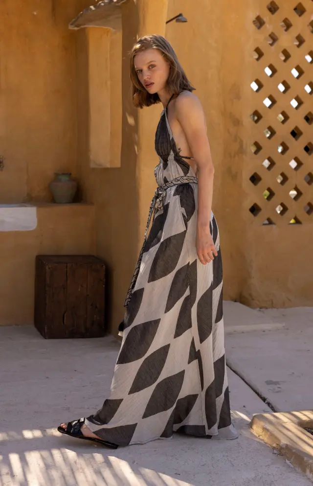 NEMA RESORT WEAR "ARIADNE" DRESS (14907N128-BLACK) - M 3