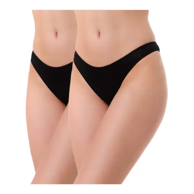 Fimelle TENCEL™ Modal Γυναικείο Χαμηλόμεσο Rio Invisible Σλιπ 81321 2 τεμάχια Minerva - Μαύρο