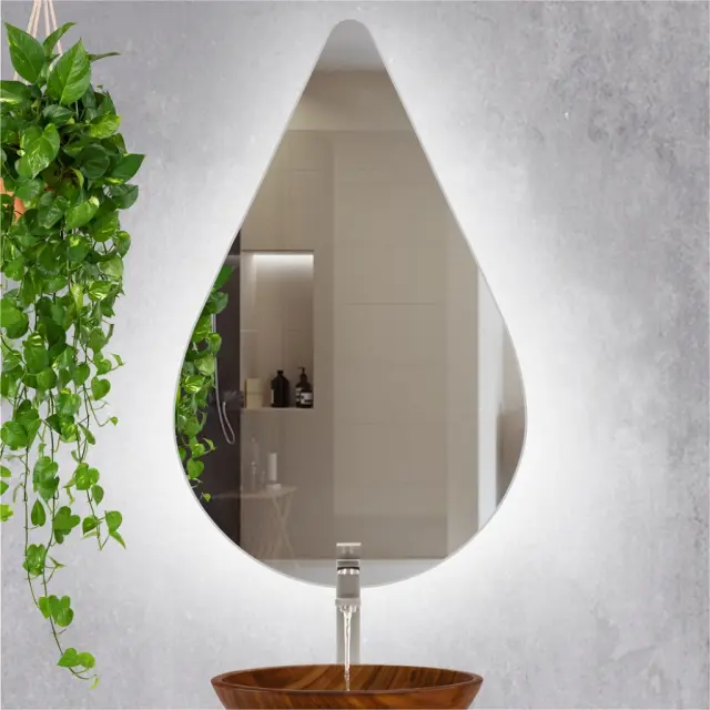 Stewehome Καθρέπτης Μπάνιου LED σε Σχήμα Σταγόνας 52x852 cm
